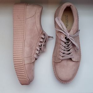 EUC JustFab Anouka pink platform shoes size 8.5